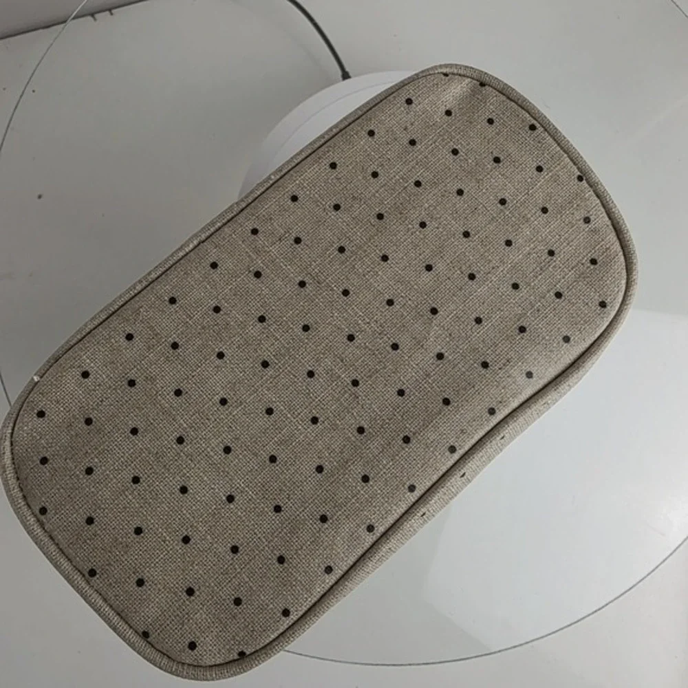 Kate Spade Out To Lunch Beige Insulated Polka Dot Lunch Box Tote‎ Zip Around Bag